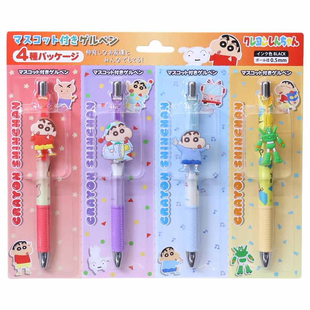 クレヨンしんちゃん ボールペン マスコット付きゲルペン 4種パッケージ レッド