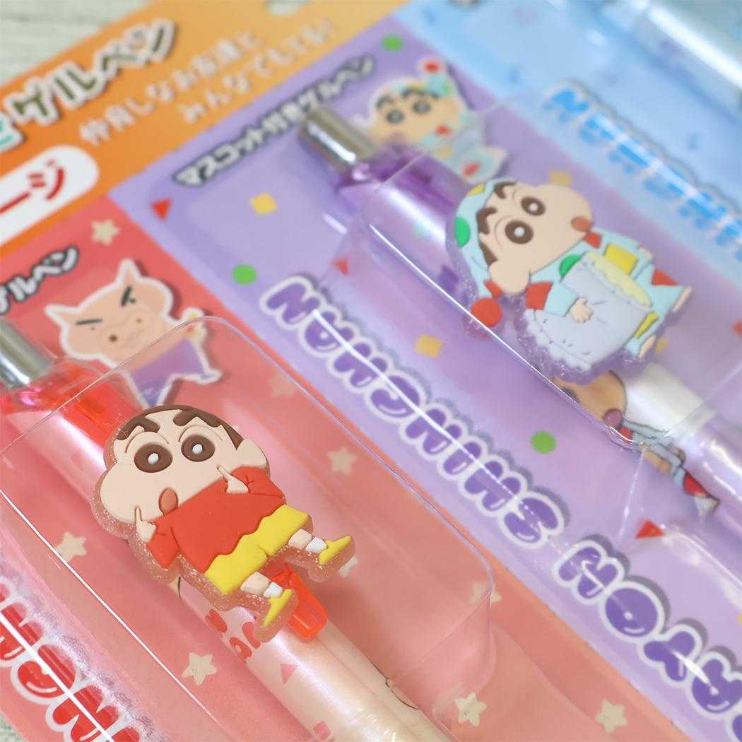 クレヨンしんちゃん ボールペン マスコット付きゲルペン 4種パッケージ レッド