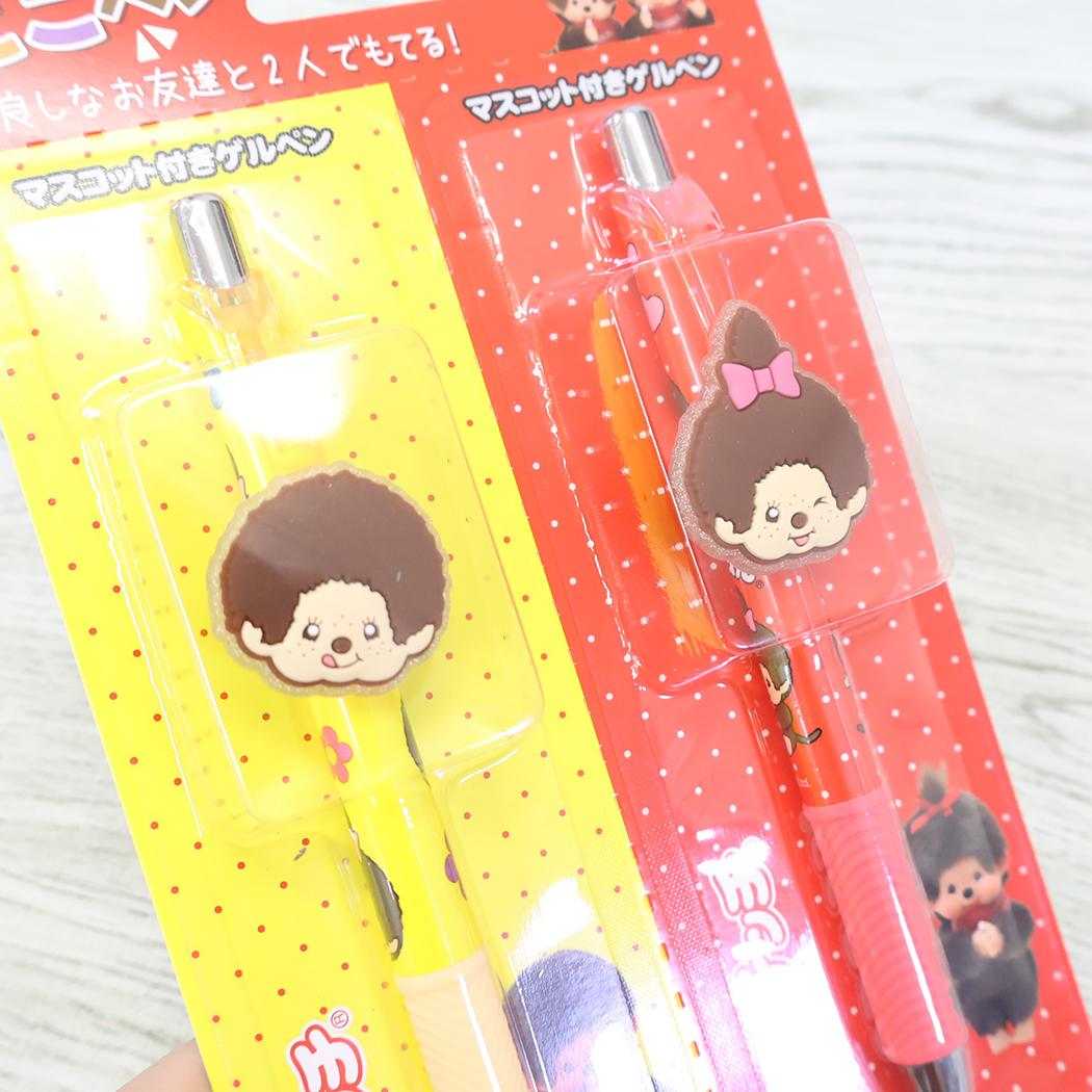 モンチッチ ボールペン にこぺん マスコット付きゲルペン 2種パッケージ レッド