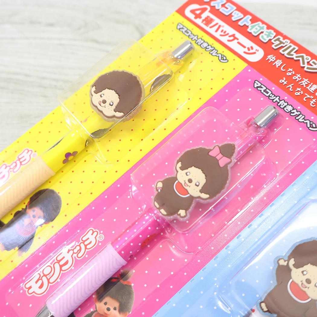 モンチッチ ボールペン マスコット付きゲルペン 4種パッケージ レッド