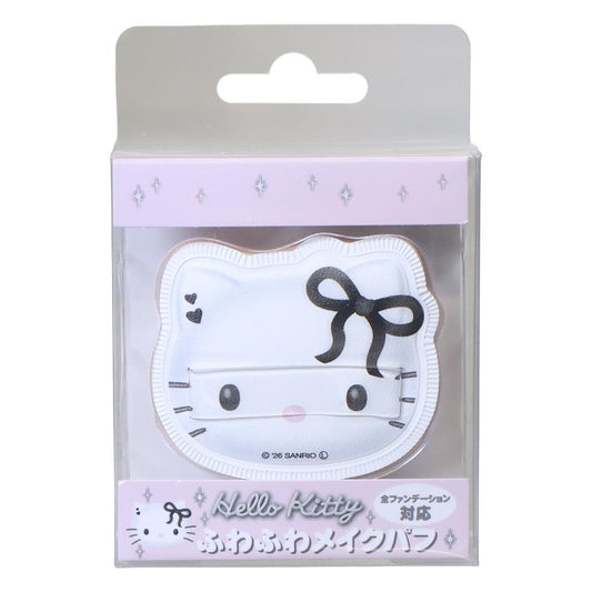 ハローキティ コスメ雑貨 ダイカットふわふわメイクパフ ハートリボン サンリオ ケイカンパニー