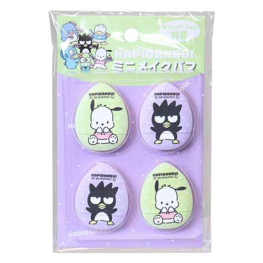 はぴだんぶい コスメ雑貨 ミニメイクパフ4P ポチャッコ＆バッドばつ丸 サンリオ ケイカンパニー