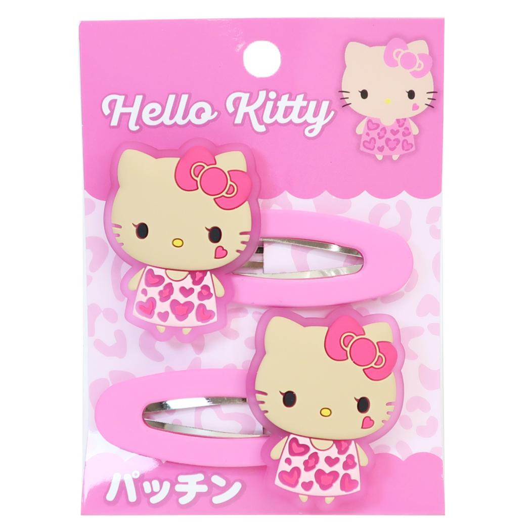 ハローキティ ヘアアクセ パッチン2Pセット レオパード サンリオ