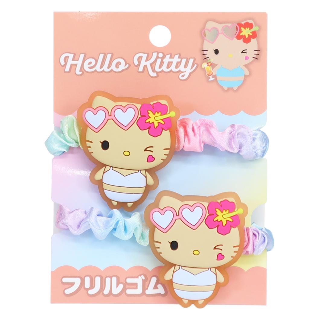 ハローキティ ヘアアクセ フリルゴム2Pセット 水着 サンリオ