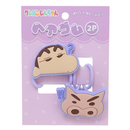 ヘアゴム2P 2本セット ヘアアクセ クレヨンしんちゃん パープル アイプランニング 髪飾り アニメメール便可