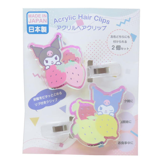 アクリルヘアクリップ 2個セット ヘアアクセ クロミ サンリオ アイプランニング 前髪クリップ メール便可