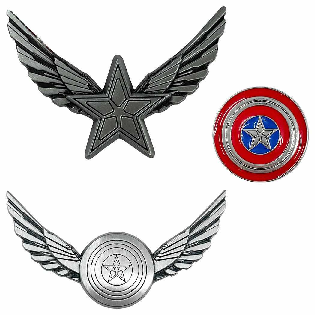 キャプテンアメリカ：ブレイブ ニュー ワールド ピンズ ピンバッジセット 3個セット MARVEL インロック コレクション雑貨 キャラクター グッズ メール便可