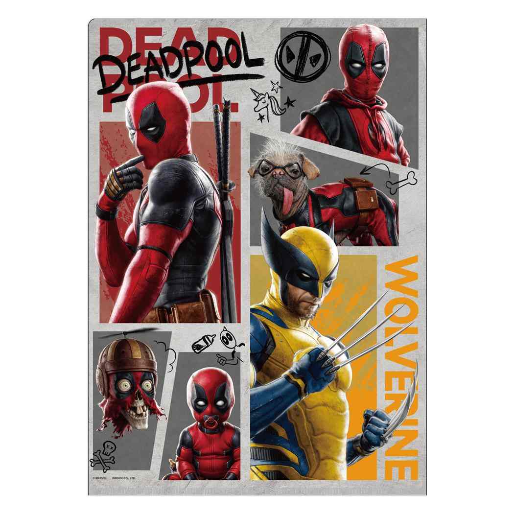 Wポケットクリアファイル ポケットファイル デッドプール＆ウルヴァリン MARVEL インロック コレクション文具 メール便可