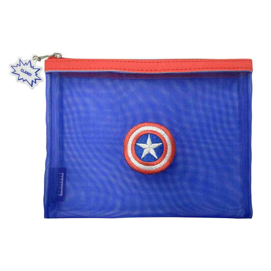 メッシュポーチ コスメポーチ キャプテンアメリカ MARVEL インロック 小物入れ メール便可
