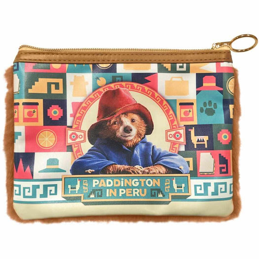 もこもこポーチ 平ポーチ パディントン 消えた黄金郷の秘密 インロック コレクション雑貨 コスメポーチ メール便可