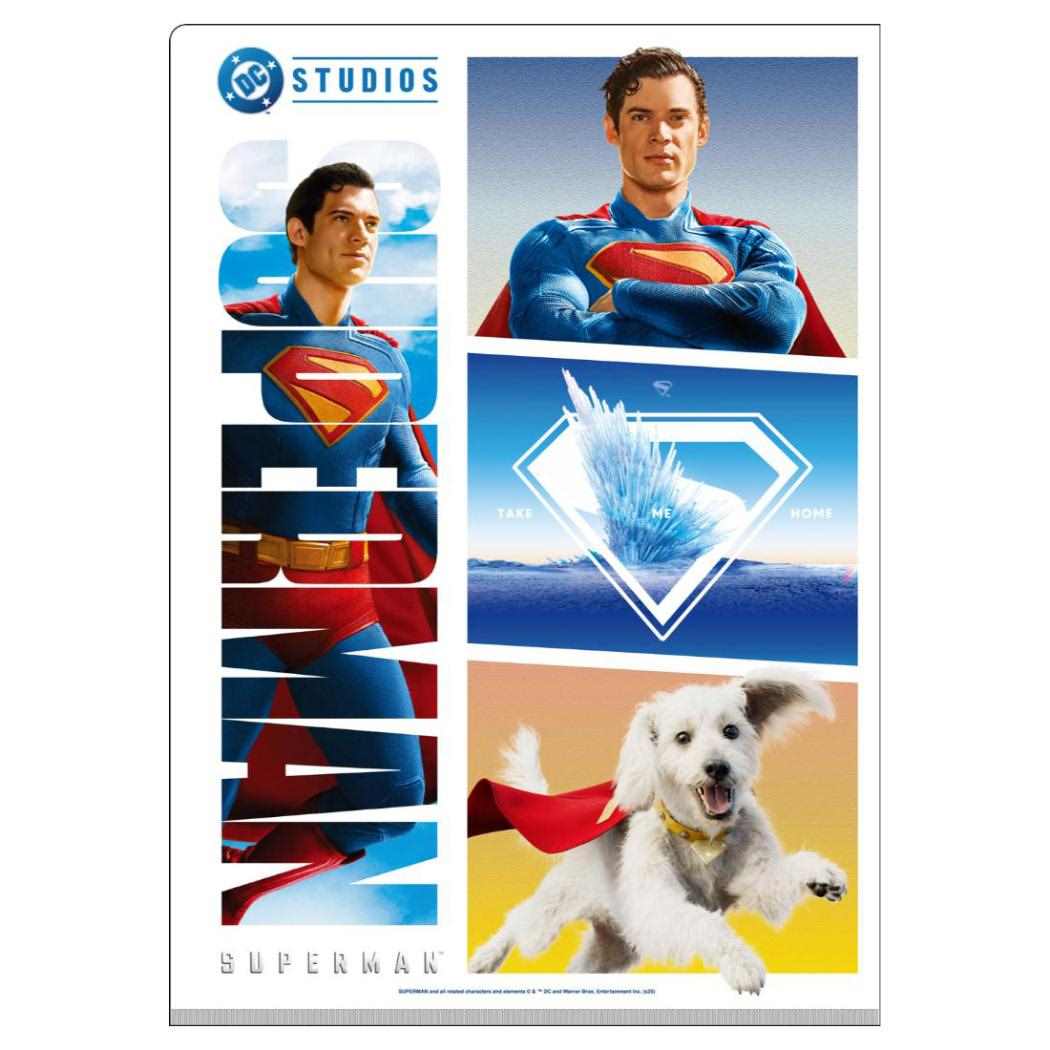 Wポケットクリアファイル A4 ポケットファイル SUPERMAN スーパーマン DCコミック インロック コレクション雑貨 映画メール便可