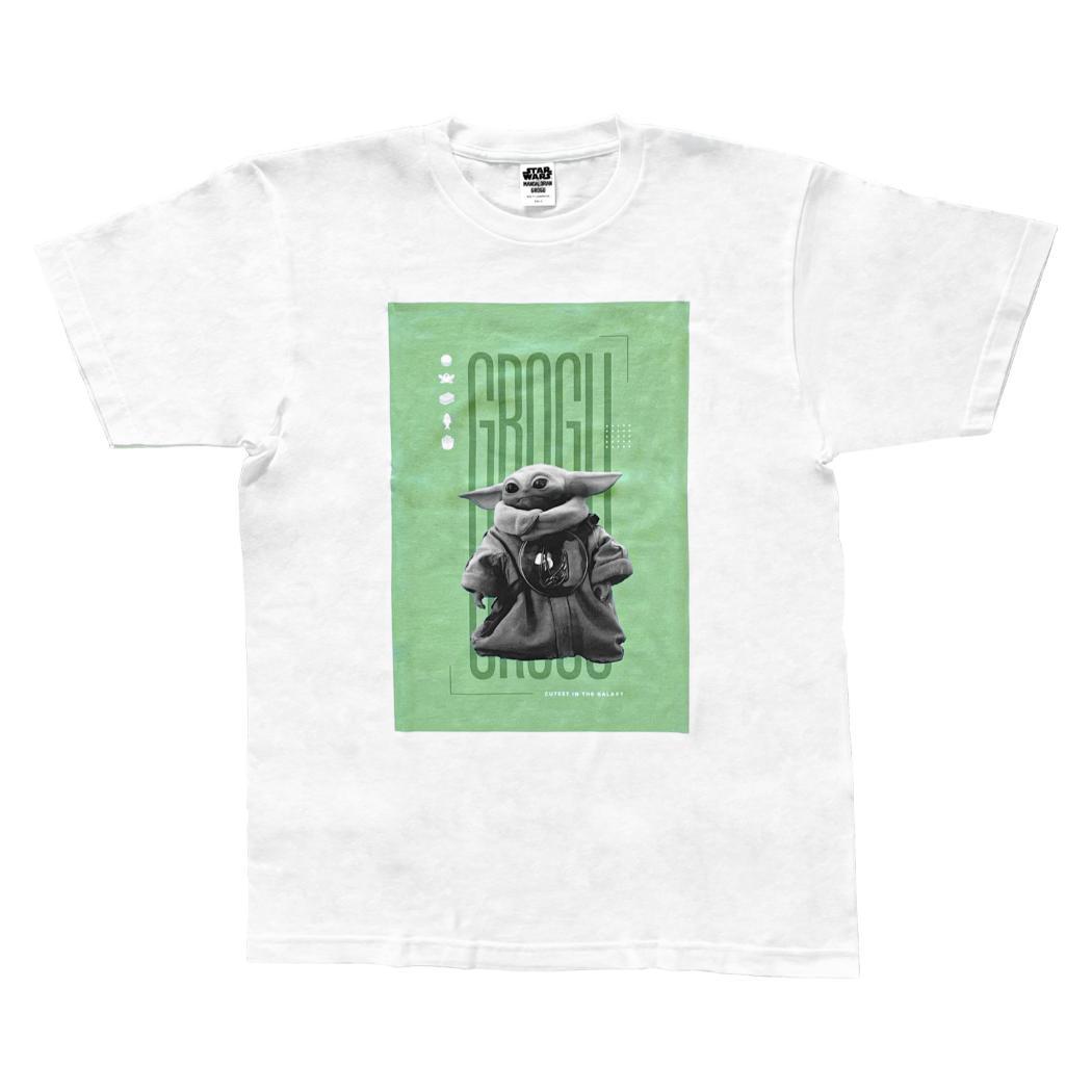 スターウォーズ マンダロリアン アンド グローグー Tシャツ T-SHIRTS 白 Lサイズ STAR WARS インロック コレクション雑貨 ディズニー 日本製 キャラクター グッズ メール便可 シネマコレクション