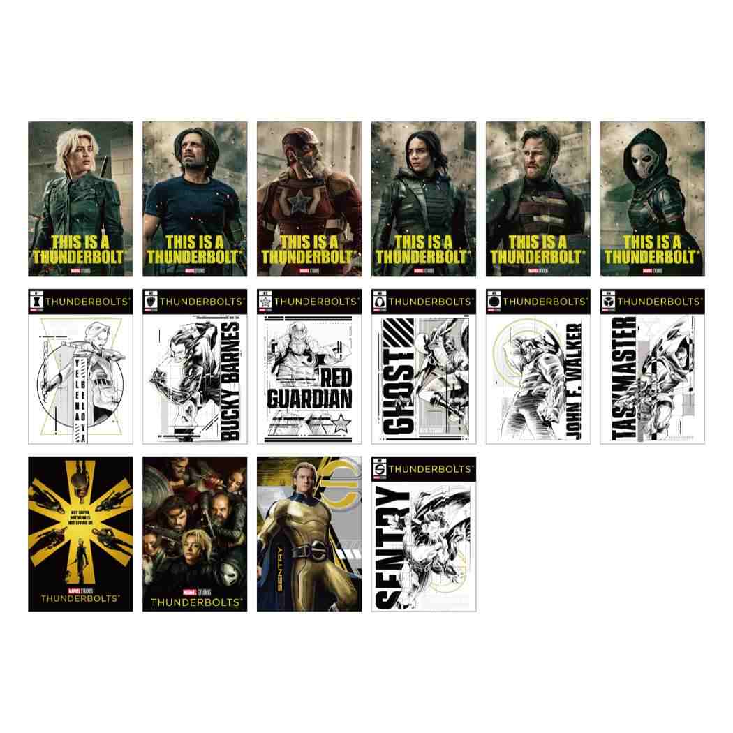 缶ケース入りPOSTCARD 16枚セット ポストカード サンダーボルツ MARVEL インロック コレクション雑貨 映画メール便可
