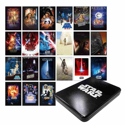 缶ケース入りPOSTCARD 21枚セット ポストカード スターウォーズ STAR WARS SAGA インロック コレクション雑貨 メール便可