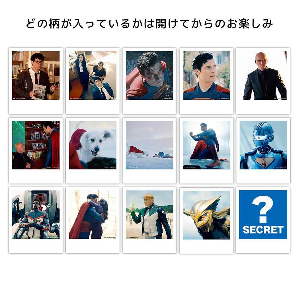 ポラロイド風ブロマイドコレクション 全15種の内どれか1個 コレクター雑貨 スーパーマン DCコミック インロック コレクション雑貨 メール便可