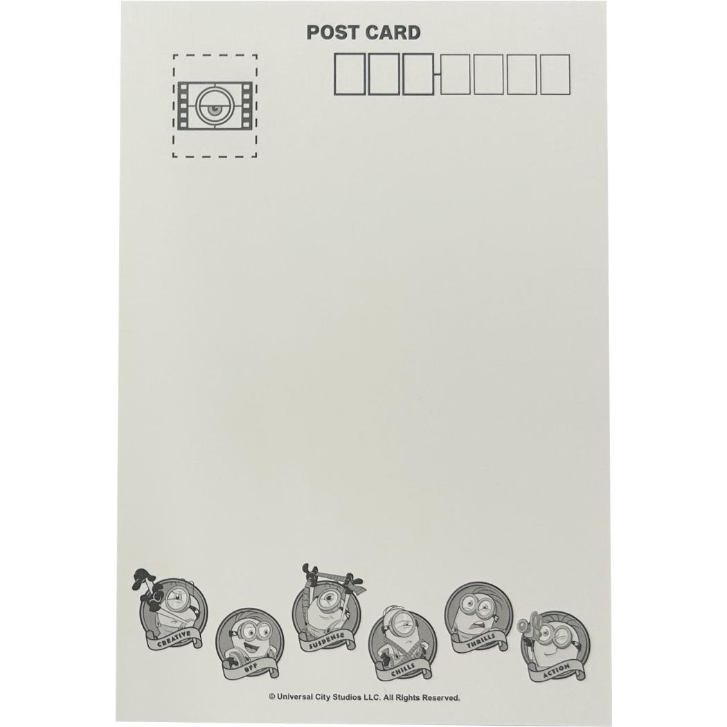 ミニオンズ＆モンスターズ POSTCARD＆ダイカットシール ポストカード4枚＆ステッカー5枚セット ユニバーサル映画 インロック