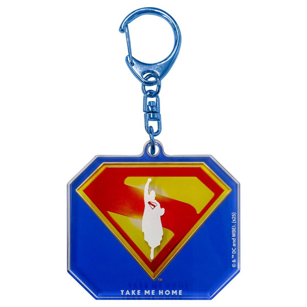 SUPERMAN スーパーマン キーリング アクリルキーホルダー DCコミック インロック コレクション雑貨 映画キャラクター グッズ メール便可 シネマコレクション