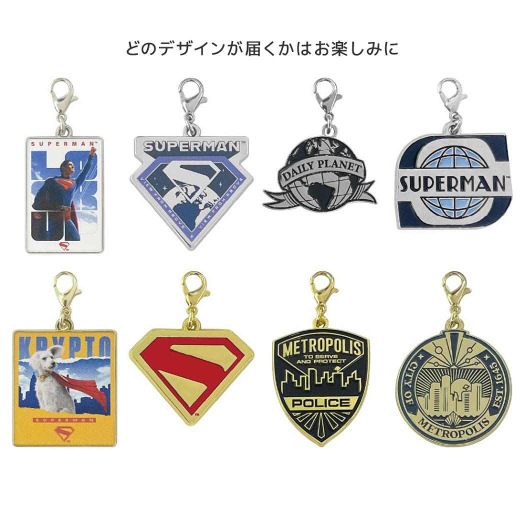 SUPERMAN スーパーマン ファスナーマスコット メタルチャームコレクション 全8種の内どれか1個 DCコミック インロック コレクション雑貨 映画キャラクター グッズ メール便可 シネマコレクション