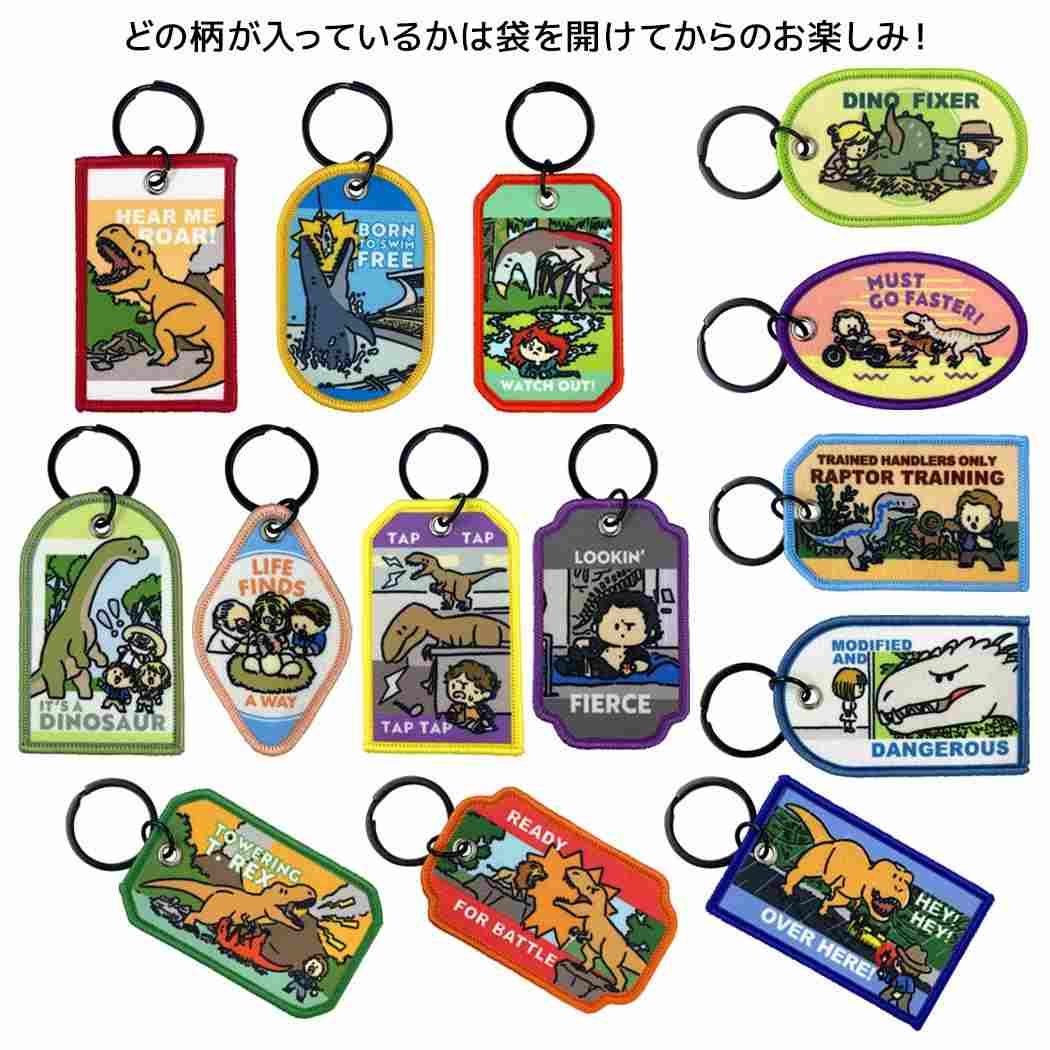 ラインドフライトタグキーホルダー 全14種の内どれか1個 キーリング ジュラシックワールド 恐竜 インロック コレクション雑貨 映画メール便可