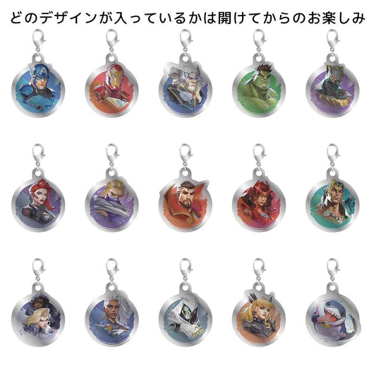 ミラーアクリルチャームコレクションA 全15種の内どれか1個 ファスナーマスコット MAVEL RIVALS マーベルライバルズ MARVEL インロック コレクション雑貨 メール便可