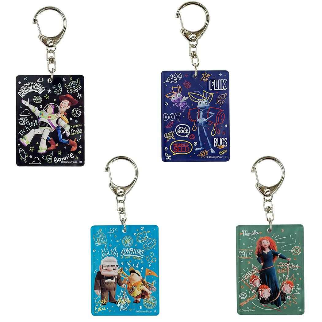 PIXAR ピクサー キーリング ブラインド2層アクリルキーホルダー 全14種 14個セット BOX インロック