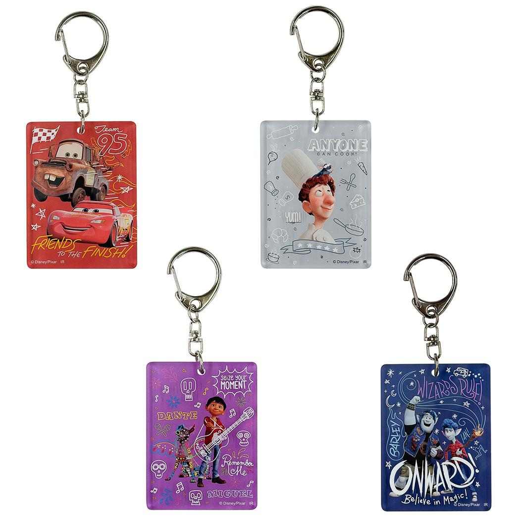 PIXAR ピクサー キーリング ブラインド2層アクリルキーホルダー 全14種 14個セット BOX インロック