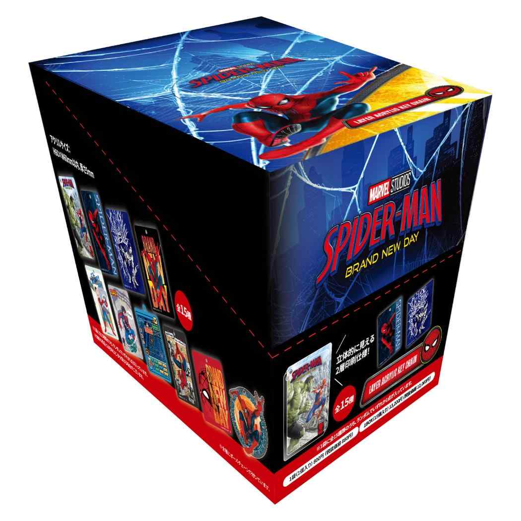 スパイダーマン：ブランド・ニュー・デイ キーホルダー ブラインドアクリルレイヤーキーチェーン 全15種 15入セット BOX MARVEL インロック