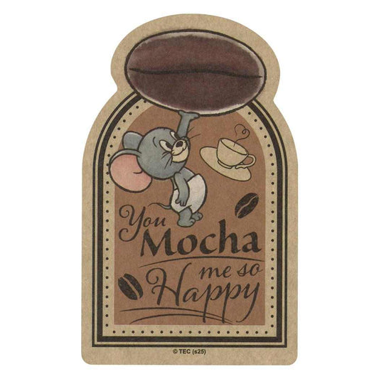 クラフトステッカー E ビッグシール トムとジェリー TIME FOR COFFEE ワーナーブラザース インロック デコシール メール便可