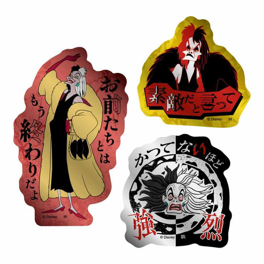 メタリックミニステッカーセット ダイカットシール ディズニーヴィランズ Power Word Villains クルエラ ディズニー インロック コレクション雑貨 メール便可