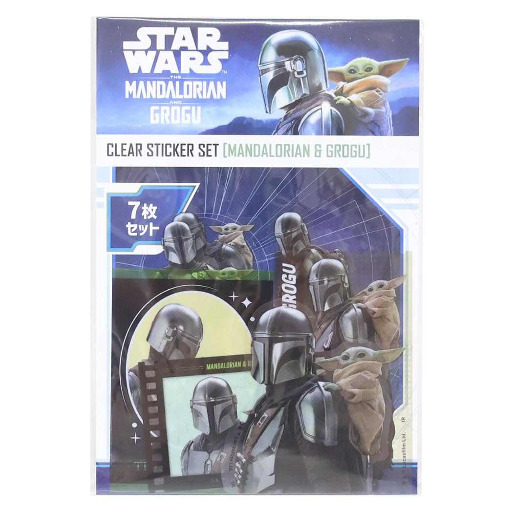 スターウォーズ マンダロリアン アンド グローグー ダイカットシール クリアステッカー7枚セット STAR WARS インロック
