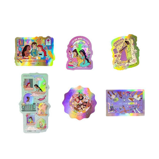 ディズニープリンセス ダイカットシール オーロラステッカー 6枚セット Disney インロック