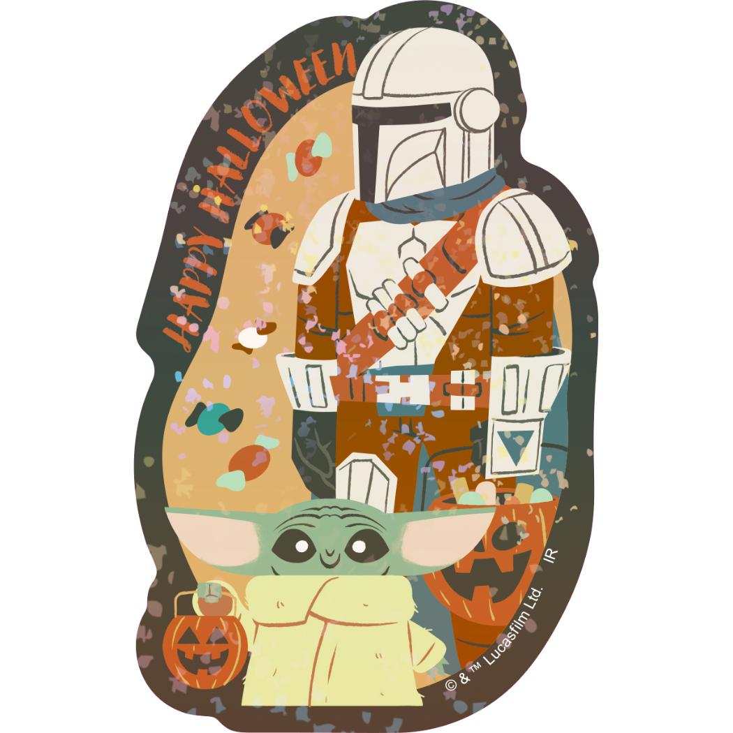 スターウォーズ マンダロリアン アンド グローグー ホログラムシール ミニステッカー マンダロリアンとグローグー STAR WARS インロック