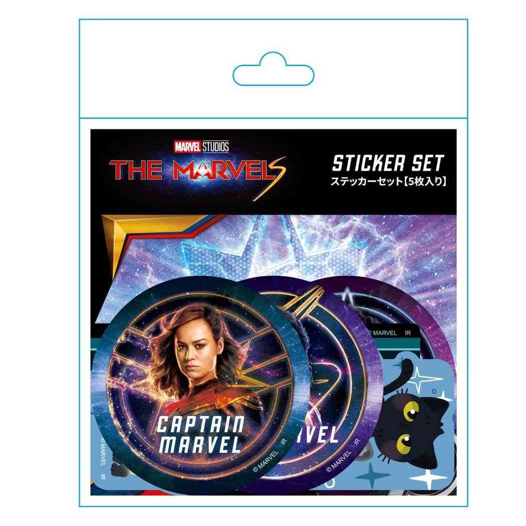 マーベルズ ステッカーキャラクター ステッカーセット 5枚入り The Marvels MARVEL インロック コレクション雑貨 キャラクター グッズ メール便可
