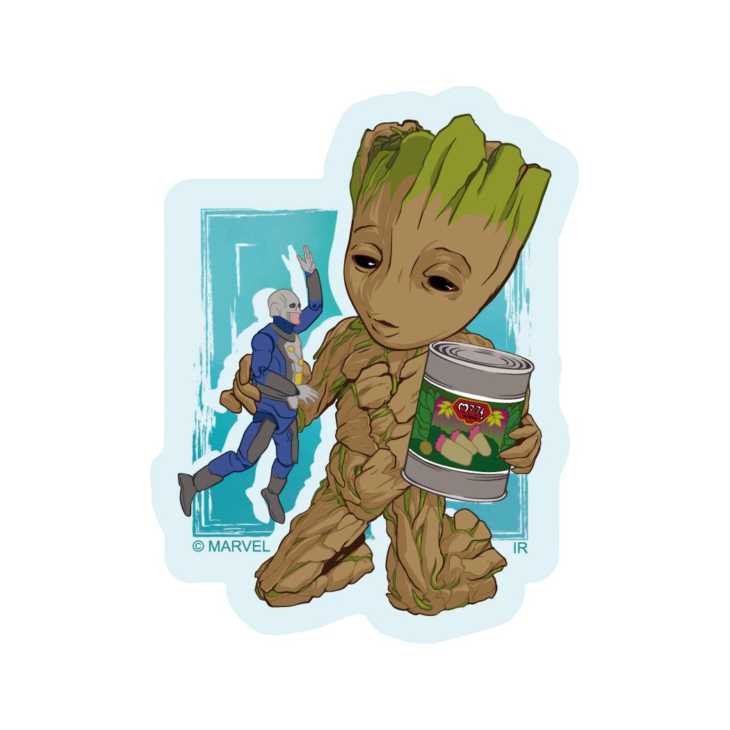 ステッカーセット ダイカットシール アイ アム グルート2 MARVEL インロック コレクション雑貨 デコシール ドラマメール便可