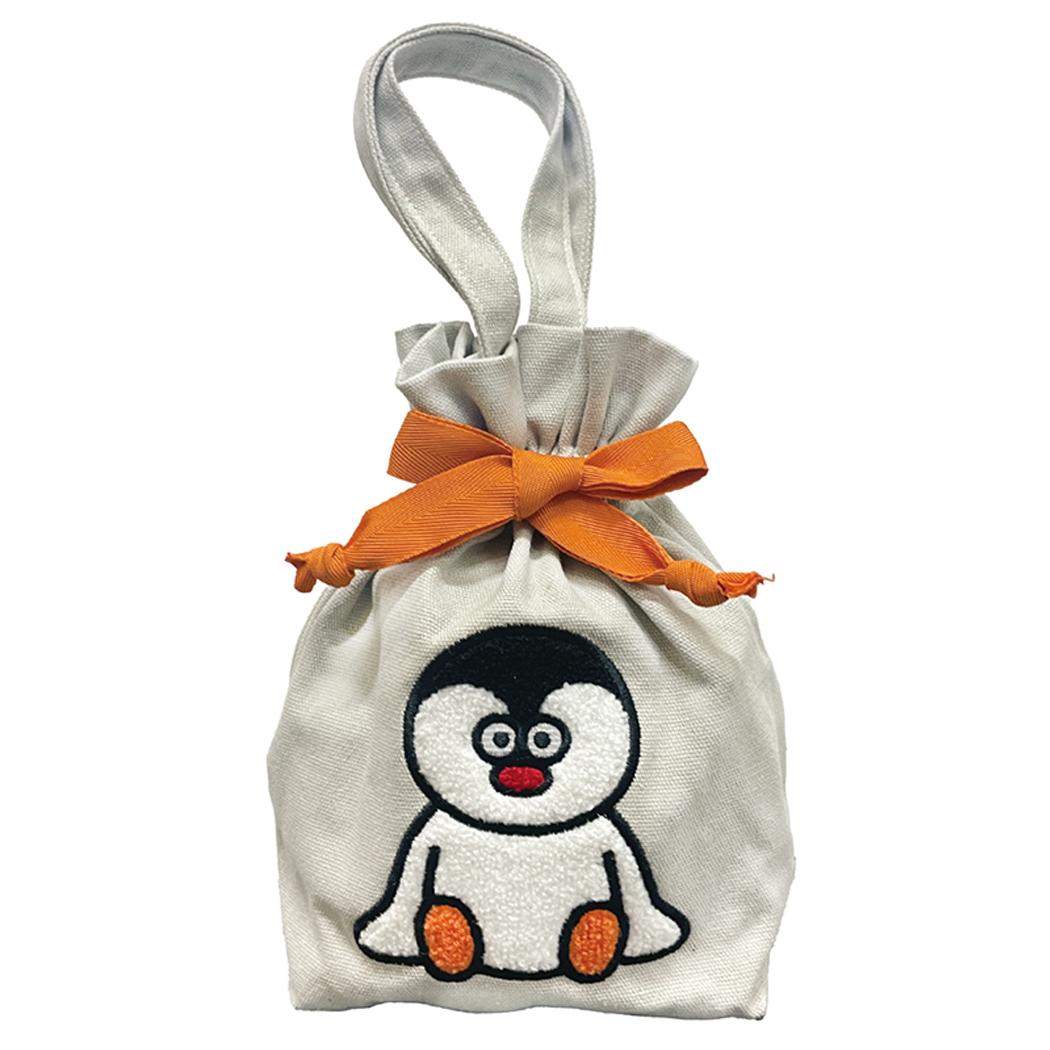 相良刺繍巾着 きんちゃく袋 PINGUx松本セイジ PINGA Pingu アイアップ 手提げ サブバッグ メール便可