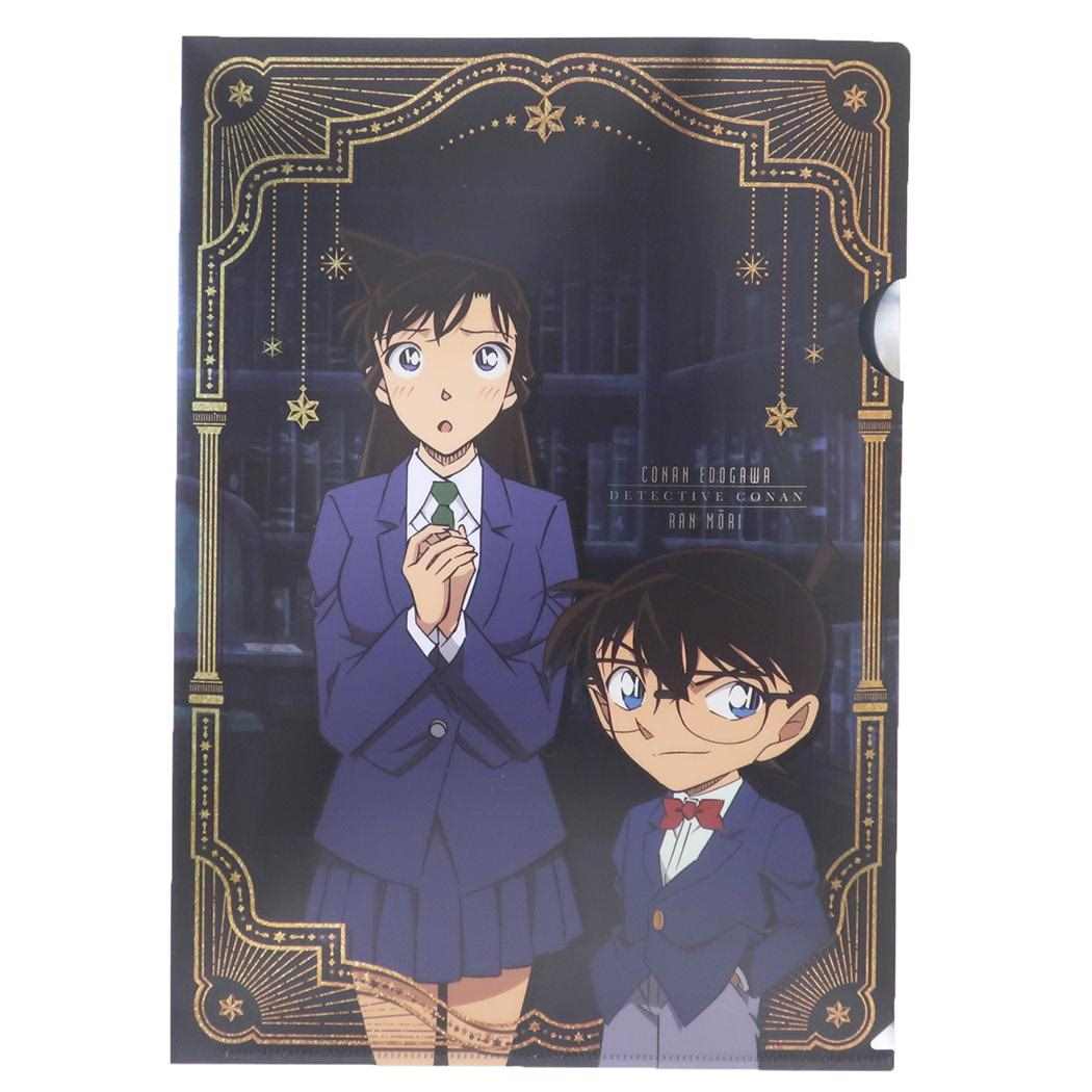 メタリッククリアファイル A4 クリアフォルダー 名探偵コナン コナン＆蘭＆新一 新入学 少年サンデー アイアップ シングルクリアファイル 新学期準備文具 アニメメール便可