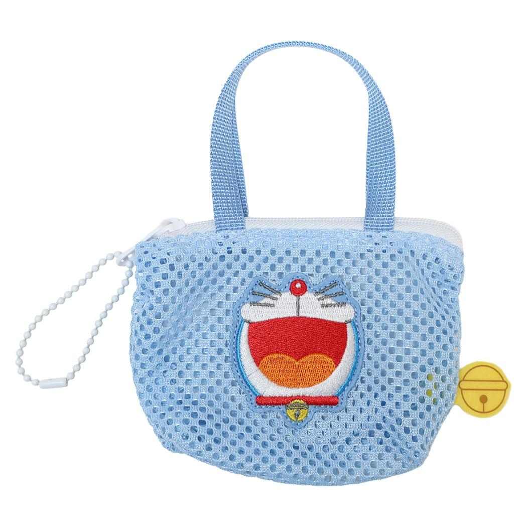 メッシュミニチュアバッグボールチェーン ミニポーチ ドラえもん ブルー 藤子F不二雄 アイアップ 小物入れ アニメメール便可