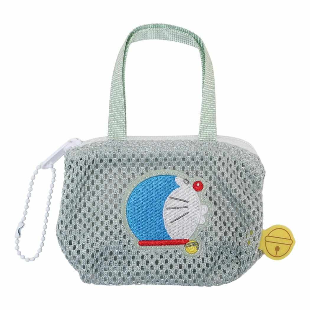 メッシュミニチュアバッグボールチェーン ミニポーチ ドラえもん グリーン 藤子F不二雄 アイアップ 小物入れ アニメメール便可