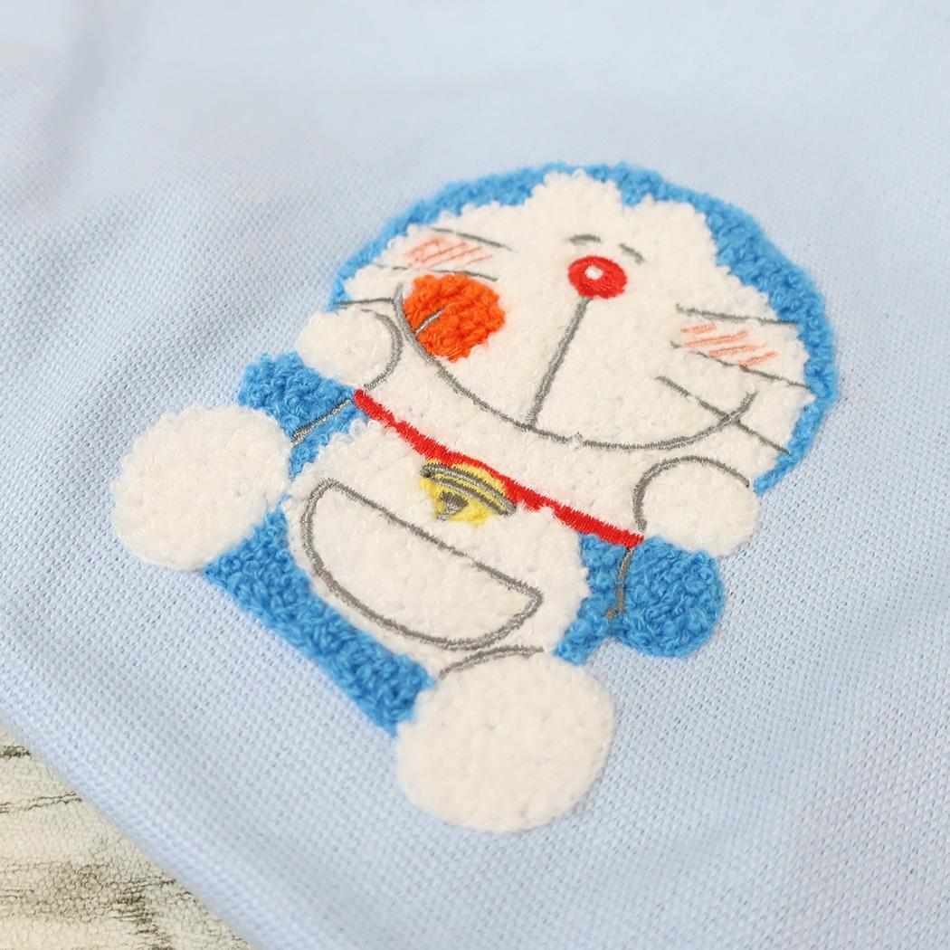 相良刺繍巾着 巾着袋 ドラえもん ブルー 藤子F不二雄 アイアップ きんちゃくポーチ 小物入れ サガラ刺繍 アニメメール便可