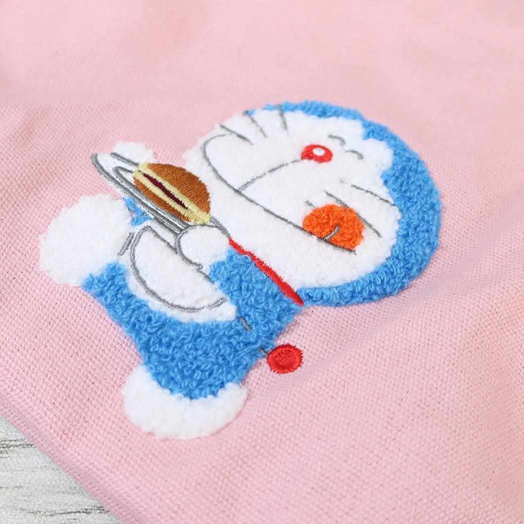 相良刺繍巾着 巾着袋 ドラえもん ピンク 藤子F不二雄 アイアップ きんちゃくポーチ 小物入れ サガラ刺繍 アニメメール便可