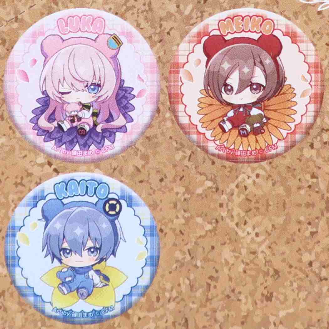 缶バッジ ピアプロキャラクターズ ぷちふれ トレーディンググリッター缶バッジ 全7種 ランダム販売 単品 アイアップ
