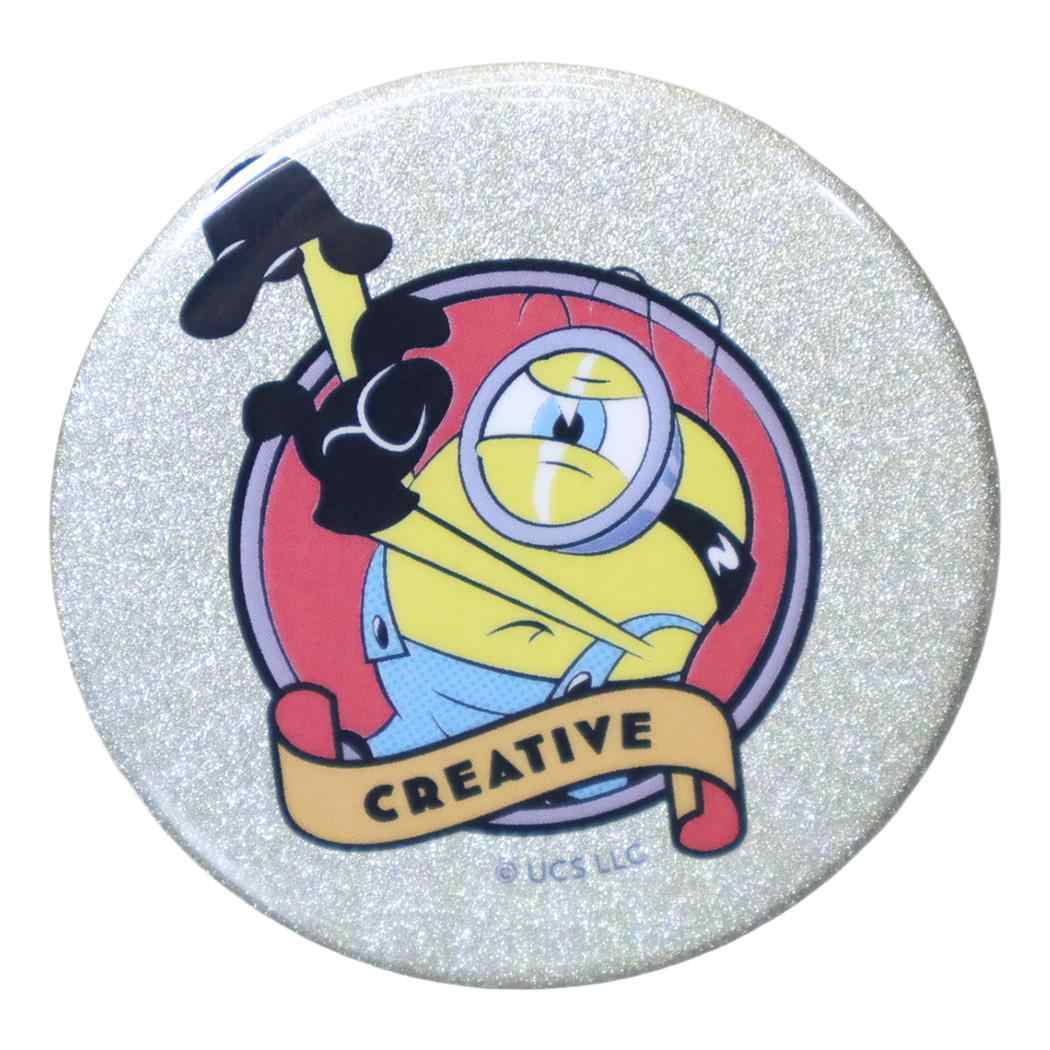ミニオンズ＆モンスターズ 缶バッジ グリッターCANバッジ CREATIVE ユニバーサル映画 アイアップ