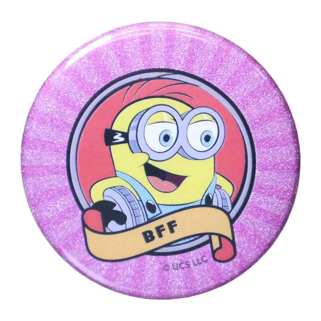 ミニオンズ＆モンスターズ 缶バッジ グリッターCANバッジ BFF ユニバーサル映画 アイアップ