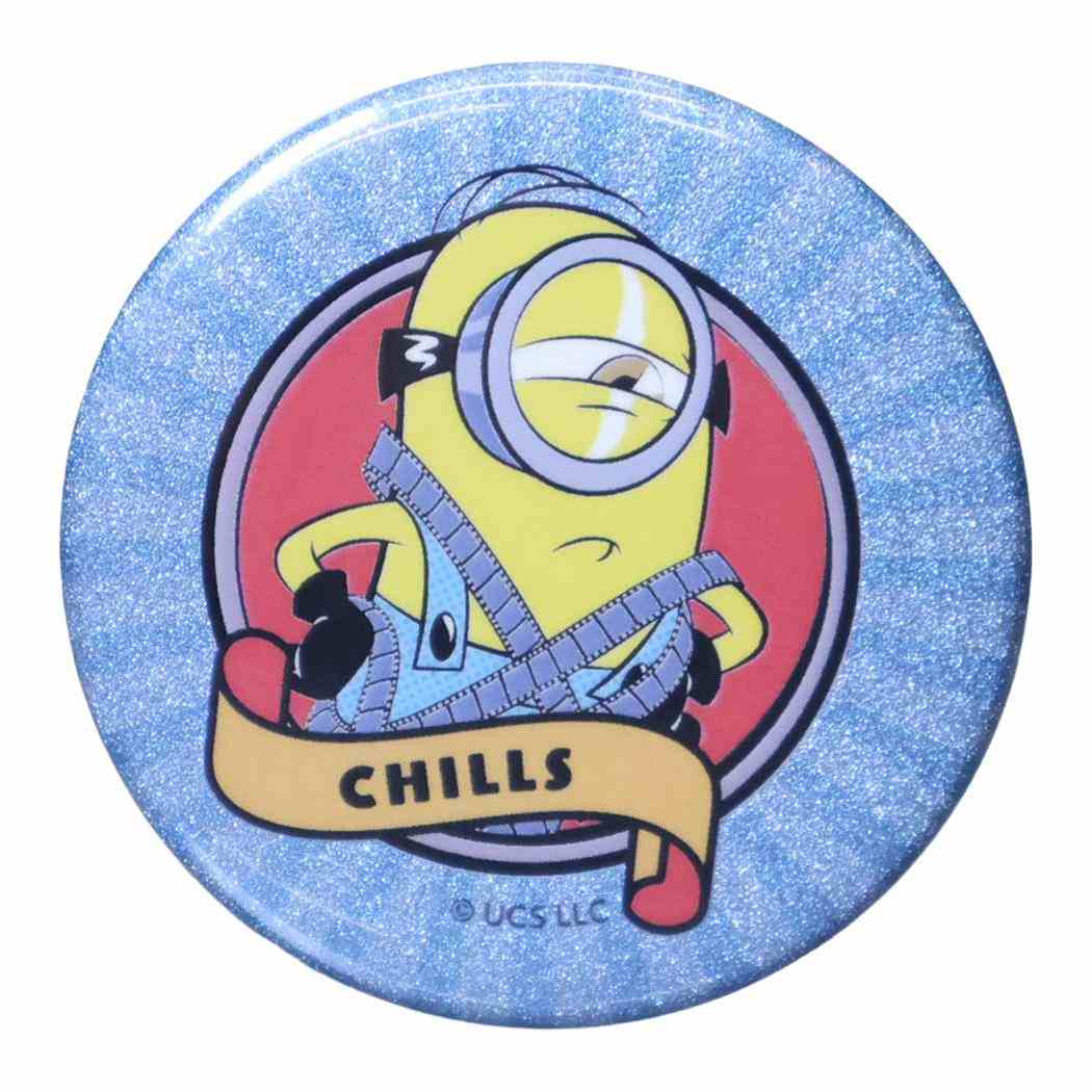 ミニオンズ＆モンスターズ 缶バッジ グリッターCANバッジ CHILLS ユニバーサル映画 アイアップ