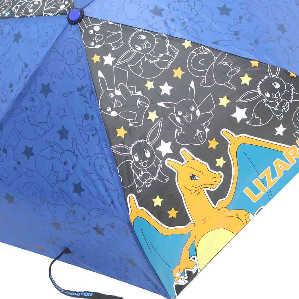 折畳傘 折りたたみ傘 ポケットモンスター ブルー＆ブラック ポケモン ジェイズプランニング 折り畳み傘 子供