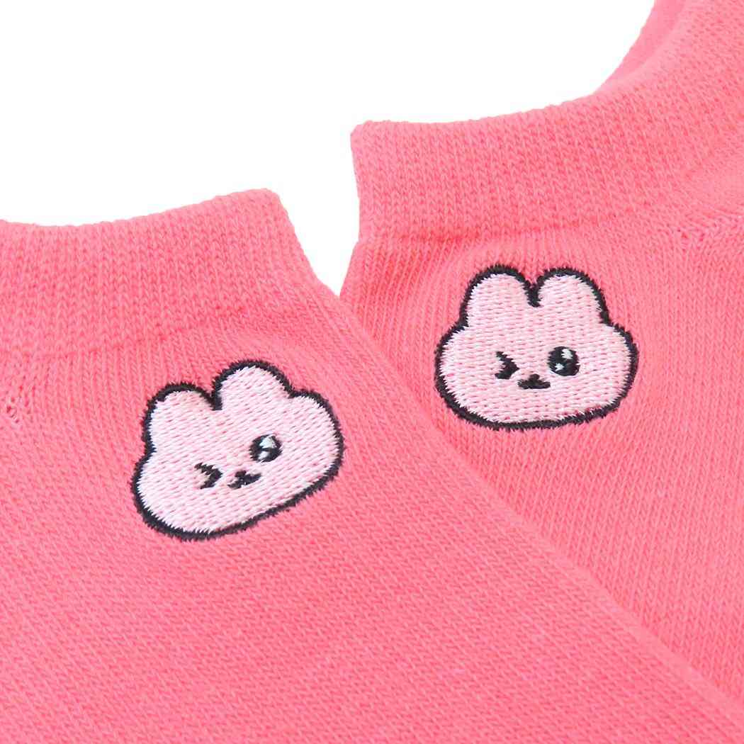 刺繍スニーカーソックス 女性用靴下 チェゴシム ジェイズプランニング かわいい メール便可
