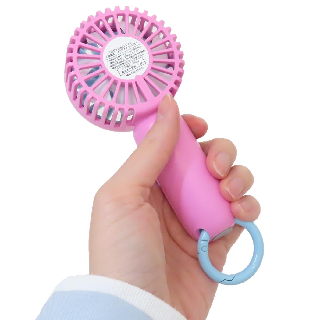 カラビナ付きminiFAN 携帯用扇風機 マイメロディ サンリオ ジェイズプランニング ミニファン USB充電