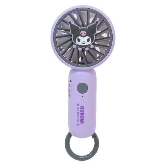 カラビナ付きminiFAN 携帯用扇風機 クロミ サンリオ ジェイズプランニング ミニファン USB充電