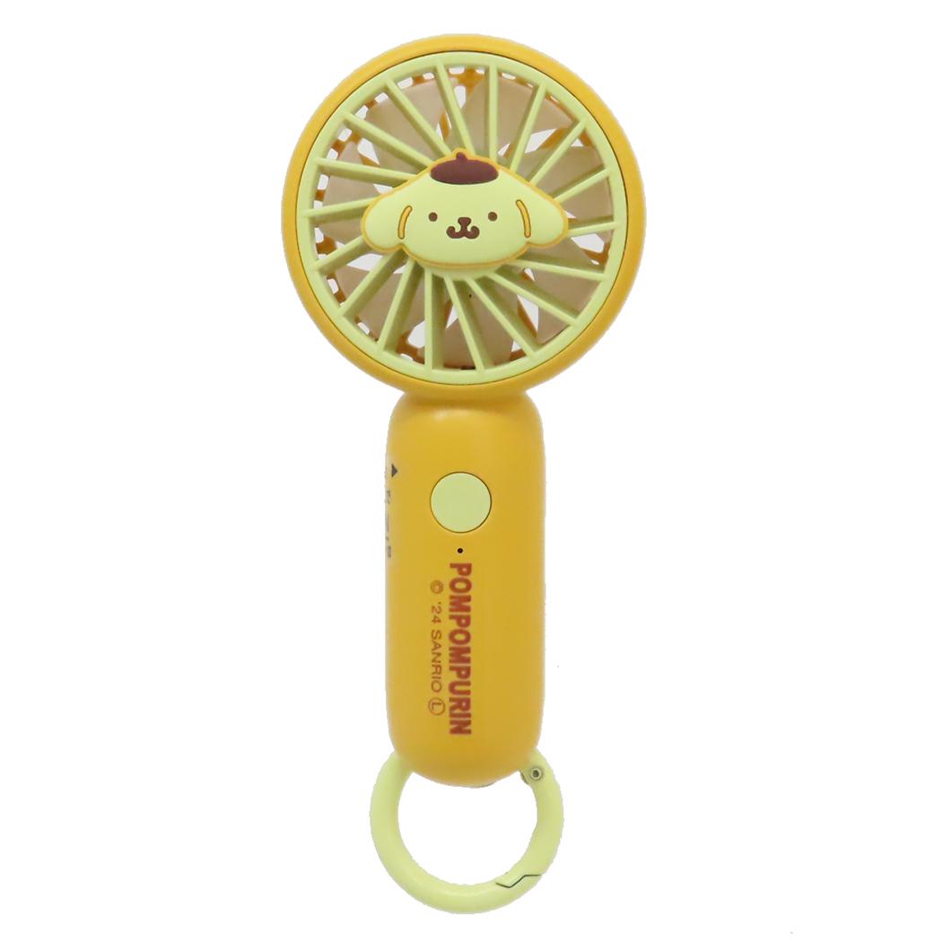カラビナ付きminiFAN 携帯用扇風機 ポムポムプリン サンリオ ジェイズプランニング ミニファン USB充電