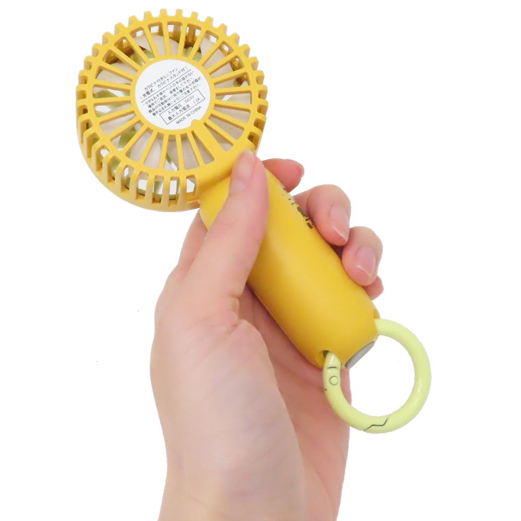 カラビナ付きminiFAN 携帯用扇風機 ポムポムプリン サンリオ ジェイズプランニング ミニファン USB充電